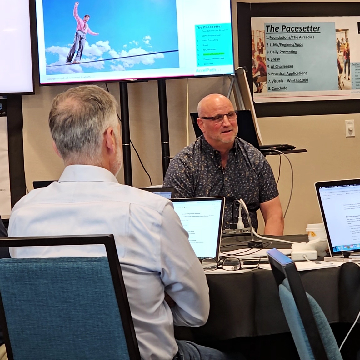 Interactive discussion between the instructor and a participant